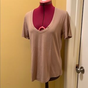 The Group Babaton Women's Tan V-Neck Top